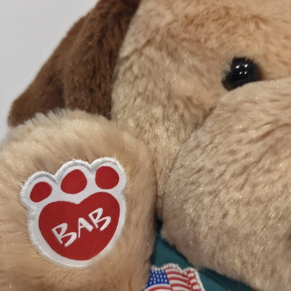 Build A Bear Dog Brown &‎ Tan Girl Scout Cloths USA Retired